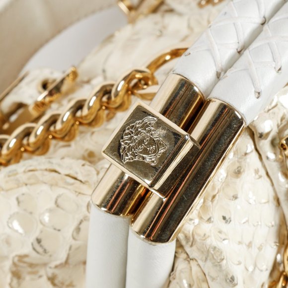Versace Madonna Frame White Snake Mini Bag - Picture 9 of 11